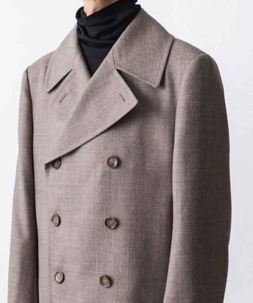 ato（アトウ）の「DOUBLE BREASTED  COAT（ピーコート・メンズ・ブラック/アッシュブラウン・44/46/48）」の22枚目の写真