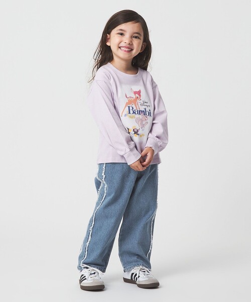 green label relaxing（グリーンレーベルリラクシング）の「フリンジデザイン デニム パンツ / キッズ  100cm-160cm（デニムパンツ・キッズ・コバルトブルー/ライトブルー・150cm/140cm/160cm/120cm/130cm/100cm/110cm）」の5枚目の写真