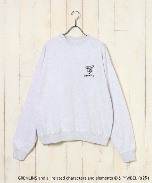 Bleu Bleuet（ブルーブルーエ）の「グレムリン刺繍トレーナー（スウェット・レディース・ライトグレー/ネイビー・M）」の22枚目の写真