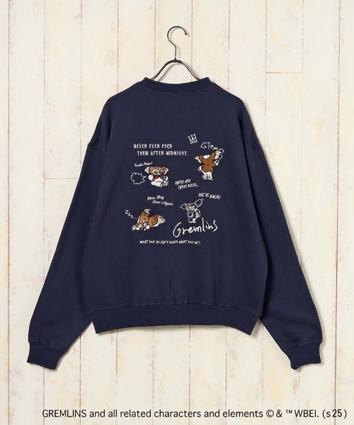 Bleu Bleuet（ブルーブルーエ）の「グレムリン刺繍トレーナー（スウェット・レディース・ライトグレー/ネイビー・M）」の18枚目の写真