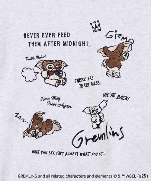 Bleu Bleuet（ブルーブルーエ）の「グレムリン刺繍トレーナー（スウェット・レディース・ライトグレー/ネイビー・M）」の19枚目の写真