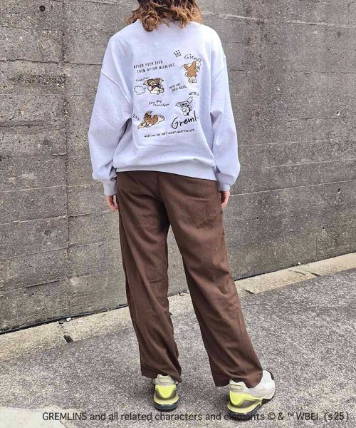 Bleu Bleuet（ブルーブルーエ）の「グレムリン刺繍トレーナー（スウェット・レディース・ライトグレー/ネイビー・M）」の5枚目の写真