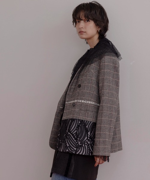 Eimee raw シアーテーラードラフジャケット シアーテーラードラフ