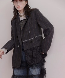 Eimee Law | チェックツィード ロゴテープジャケット(テーラードジャケット)