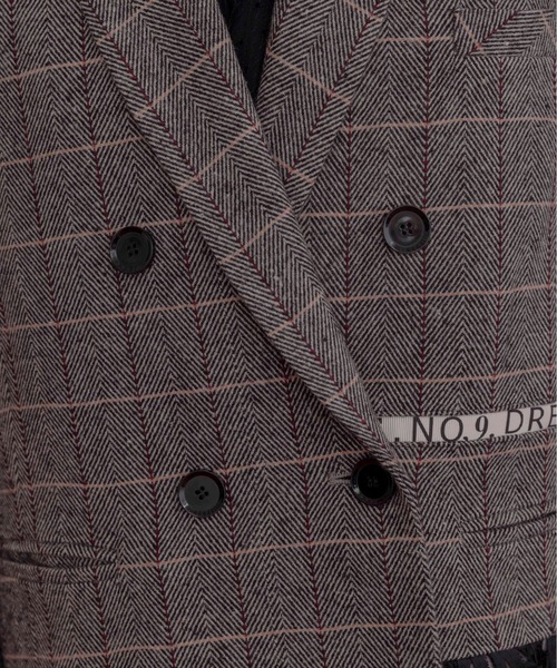 チェックツィード ロゴテープジャケット Eimee Law│Eimee Law