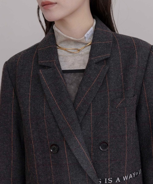 チェックツイード ロゴテープジャケット Eimee Law│Eimee Law