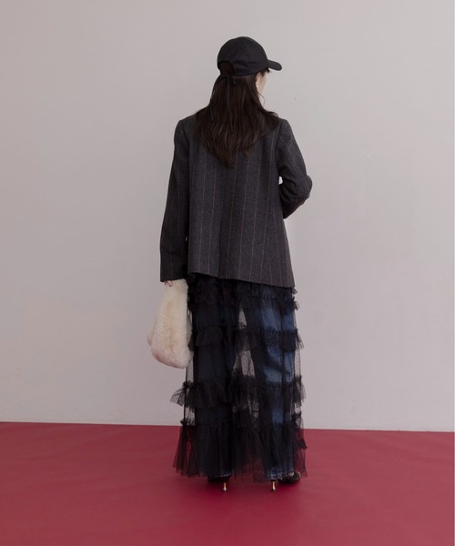 チェックツィード ロゴテープジャケット Eimee Law│Eimee Law