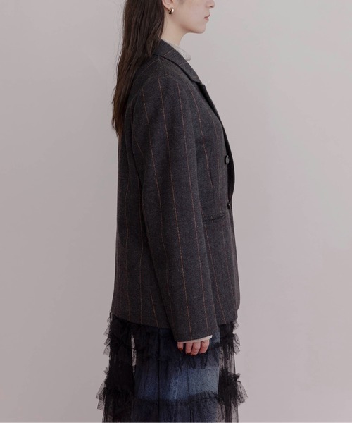 チェックツィード ロゴテープジャケット Eimee Law│Eimee Law