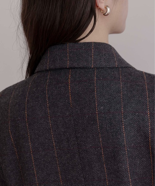 本日限定　エイミーロウ　チェックツィードロゴテープジャケット　Eimee Law チェックツィード ロゴテープジャケット Eimee Law│Eimee Law