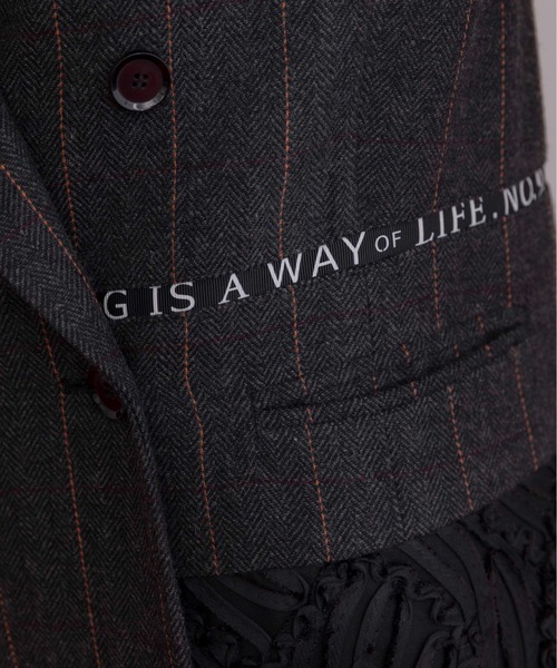 チェックツィード ロゴテープジャケット Eimee Law│Eimee Law