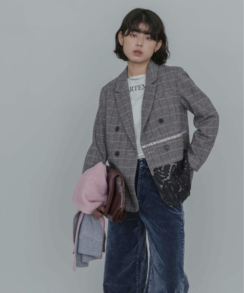 チェックツイード ロゴテープジャケット Eimee Law│Eimee Law
