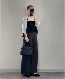 Sirin（シリン）の「【人気インフルエンサー cahoさんコラボ】 パウダーツイルドレープオールインワン（つなぎ/オールインワン）」