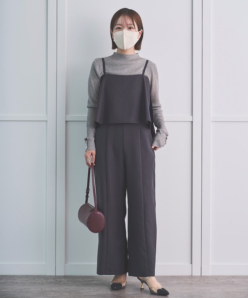 Sirin(シリン)の「≪人気インフルエンサー cahoさんコラボ≫ パウダーツイルドレープオールインワン【2サイズ展開】(つなぎ/オールインワン・レディース・ネイビー/チャコールグレー/ブラック系その他・SMALL/X-SMALL)」の17枚目の写真