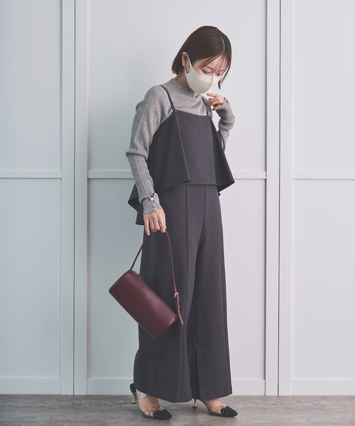 Sirin(シリン)の「≪人気インフルエンサー cahoさんコラボ≫ パウダーツイルドレープオールインワン【2サイズ展開】(つなぎ/オールインワン・レディース・ネイビー/チャコールグレー/ブラック系その他・SMALL/X-SMALL)」の19枚目の写真