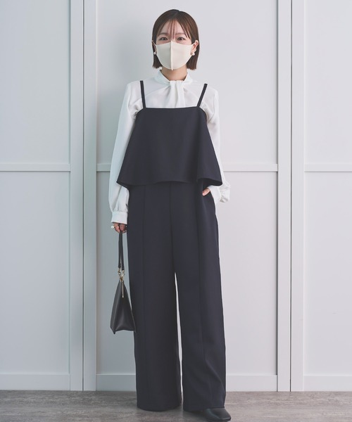 Sirin(シリン)の「≪人気インフルエンサー cahoさんコラボ≫ パウダーツイルドレープオールインワン【2サイズ展開】(つなぎ/オールインワン・レディース・ネイビー/チャコールグレー/ブラック系その他・SMALL/X-SMALL)」の20枚目の写真