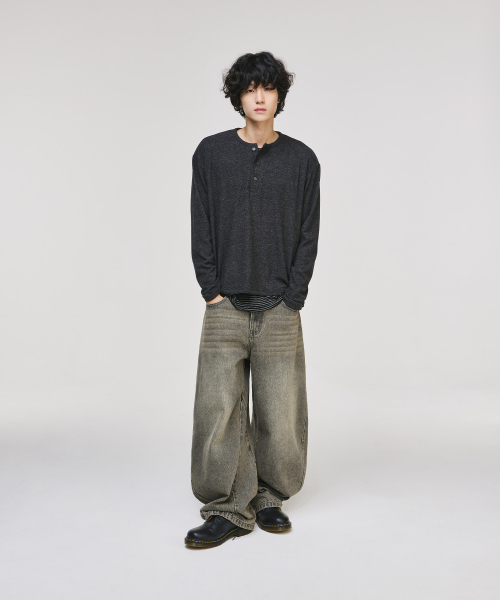 SIGNATURE（シグネチャ）の「ツイストカーブデニムパンツ[ウォッシュドカーキ]（デニムパンツ・レディース・その他・X-LARGE/LARGE/MEDIUM/SMALL）」の2枚目の写真