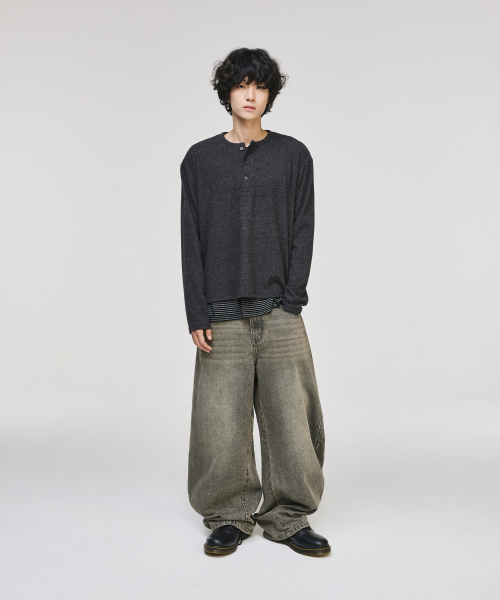 SIGNATURE（シグネチャ）の「ツイストカーブデニムパンツ[ウォッシュドカーキ]（デニムパンツ・レディース・その他・X-LARGE/LARGE/MEDIUM/SMALL）」の5枚目の写真