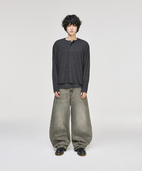 SIGNATURE（シグネチャ）の「ツイストカーブデニムパンツ[ウォッシュドカーキ]（デニムパンツ・レディース・その他・X-LARGE/LARGE/MEDIUM/SMALL）」の6枚目の写真