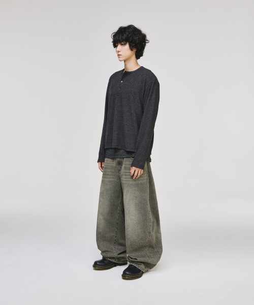 SIGNATURE（シグネチャ）の「ツイストカーブデニムパンツ[ウォッシュドカーキ]（デニムパンツ・レディース・その他・X-LARGE/LARGE/MEDIUM/SMALL）」の7枚目の写真