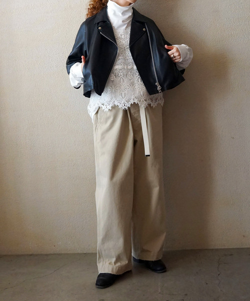 JOURNAL STANDARD LUXE（ジャーナルスタンダード　ラックス）の「ツイルスタンダードチノ（その他パンツ・レディース・ホワイト/ベージュ・SMALL/MEDIUM/LARGE）」の7枚目の写真