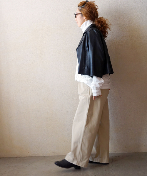 JOURNAL STANDARD LUXE（ジャーナルスタンダード　ラックス）の「ツイルスタンダードチノ（その他パンツ・レディース・ホワイト/ベージュ・SMALL/MEDIUM/LARGE）」の9枚目の写真