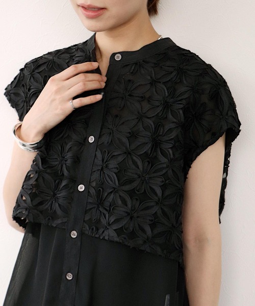 セール】フラワー刺繍ブラウス（シャツ/ブラウス）｜Jines（ジネス）の 