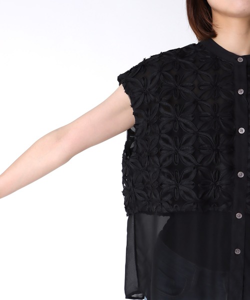 セール】フラワー刺繍ブラウス（シャツ/ブラウス）｜Jines（ジネス）の 