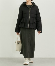 nissen | フード付ティア―ドペプラムファイバーダウンジャケット(ダウンジャケット/コート)