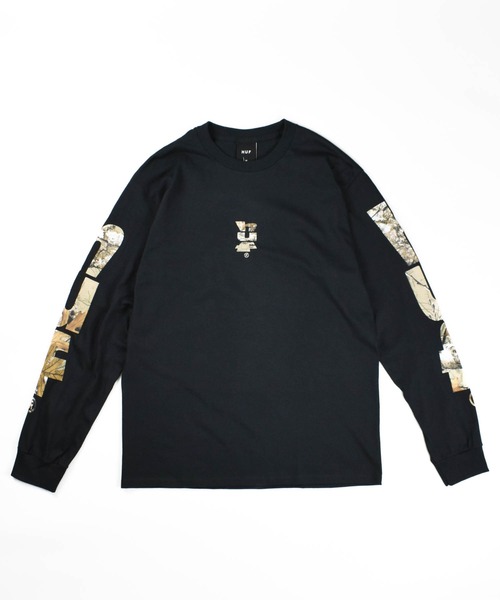 HUF(ハフ)の「【C-HUF2】【HUF×REALTREE/ハフ×リアルツリー】REALTREE MEGABLAST L/S TEE TS02549(Tシャツ/カットソー・メンズ・ホワイト/ブラック・SMALL/MEDIUM/LARGE/X-LARGE/XX-LARGE)」の2枚目の写真
