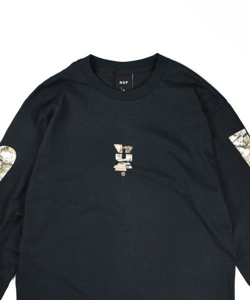 HUF(ハフ)の「【C-HUF2】【HUF×REALTREE/ハフ×リアルツリー】REALTREE MEGABLAST L/S TEE TS02549(Tシャツ/カットソー・メンズ・ホワイト/ブラック・SMALL/MEDIUM/LARGE/X-LARGE/XX-LARGE)」の3枚目の写真