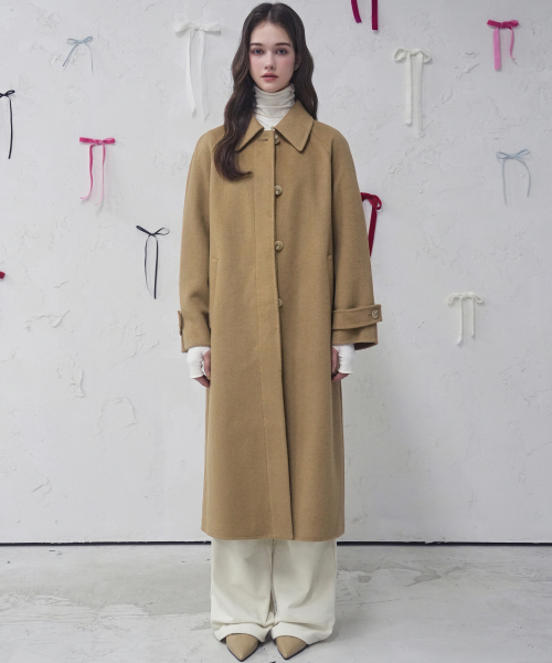 Louvre Handmade Wool Coat CAMEL（ダッフルコート）｜Vivacious