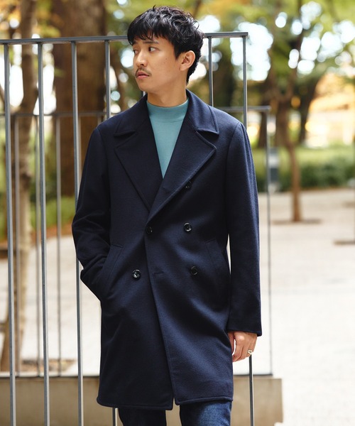 ウールカシミヤ ロングピーコート（ピーコート）｜BRILLA per il gusto