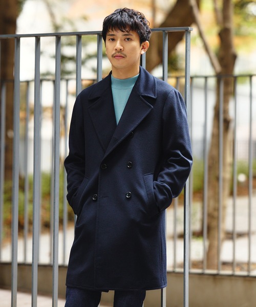 ウールカシミヤ ロングピーコート（ピーコート）｜BRILLA per il gusto