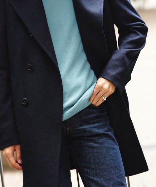 ウールカシミヤ ロングピーコート（ピーコート）｜BRILLA per il gusto