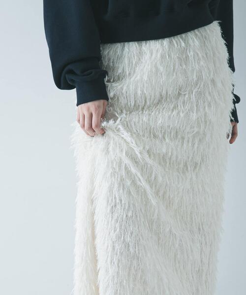 URBAN RESEARCH（アーバンリサーチ）の「フリンジジャガードスカート（スカート・レディース・ブラック/オフホワイト・38/36）」の18枚目の写真