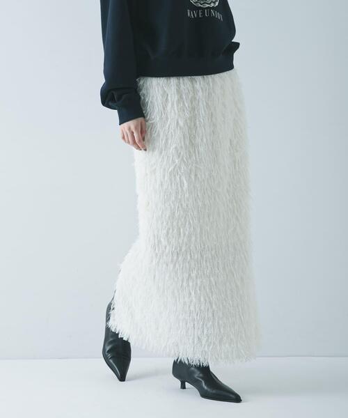 URBAN RESEARCH（アーバンリサーチ）の「フリンジジャガードスカート（スカート・レディース・ブラック/オフホワイト・38/36）」の19枚目の写真