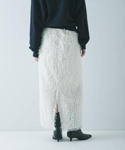 URBAN RESEARCH（アーバンリサーチ）の「フリンジジャガードスカート（スカート・レディース・ブラック/オフホワイト・38/36）」の22枚目の写真