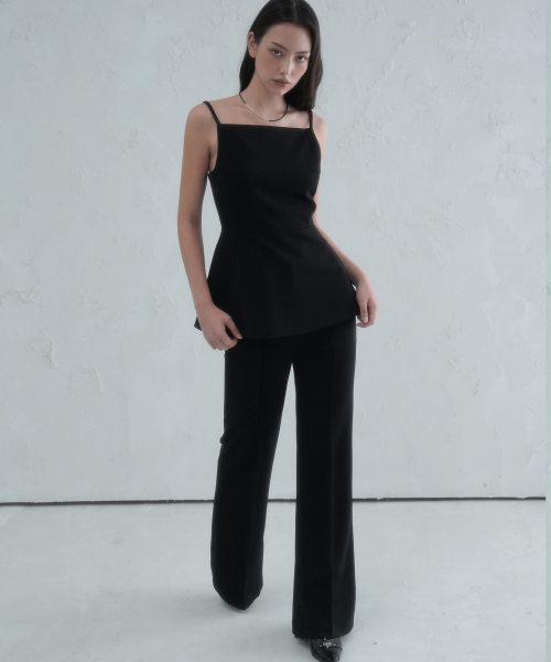 Vivacious(ビバシャス)の「Par Pintuck Bootscut Slacks BLACK(スラックス・レディース・ブラック・SMALL/MEDIUM/LARGE)」の2枚目の写真