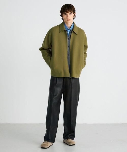 Tonywack ウールカシミアブルゾン　48(M) TONYWACKのブラウン ハンドメイド ウール カシミヤ スタンドカラー