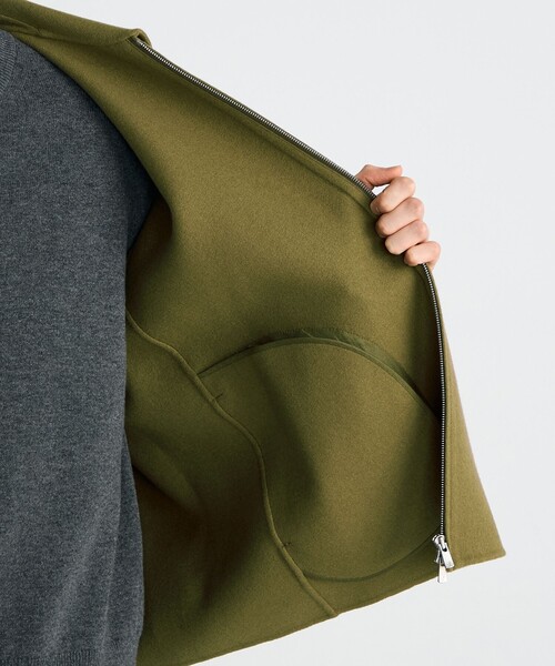 ウールカシミヤダブルフェイス ジップブルゾン（ブルゾン）｜EDITION
