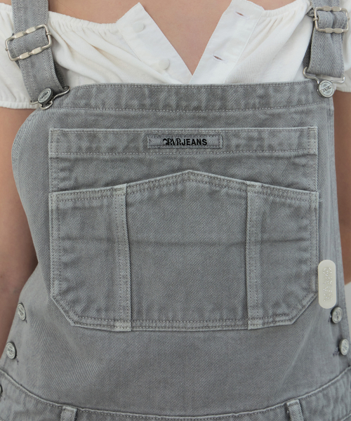 grove（グローブ）の「BLAKE DENIM OVERALL (GREY)（サロペット/オーバーオール・レディース・グレー・SMALL/MEDIUM）」の3枚目の写真