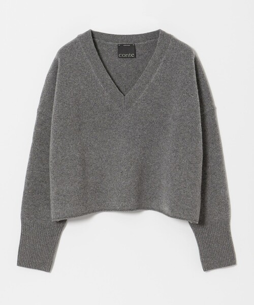 conte＞ウール Vネックニット（ニット/セーター）｜conte（コンテ）の