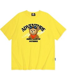 パイロットベアグラフィックTシャツ - イエロー
