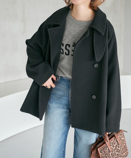 Spick & Span(スピックアンドスパン)の「《追加》S160スタンドカラーショートコート(その他アウター・レディース・ブラック/ベージュ/ブラウン・34/38/36)」の1枚目の写真