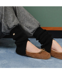 NONLOCAL（ノンローカル）の「Slit Woolen Knit Leg Warmer - Black（レッグウォーマー）」