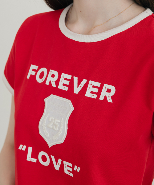 SSIN AND LEE(シンアンドリー)の「(W)25ルートリンガーTシャツレッド(Tシャツ/カットソー・レディース・その他・F)」の3枚目の写真