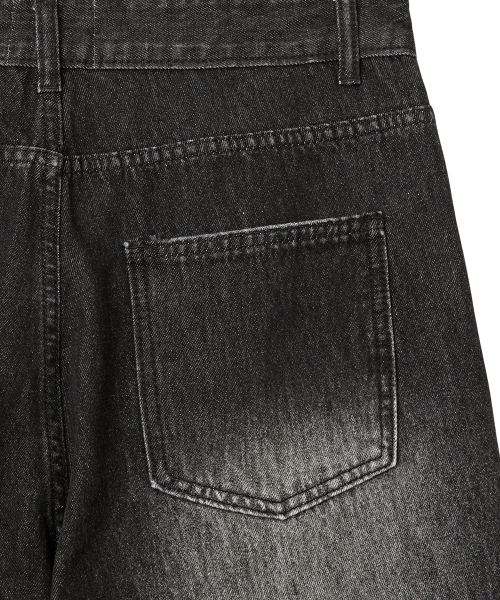 LXT（エルエックスティー）の「ワイドシロスパンウォッシュドデニムパンツ【ブラック】（デニムパンツ・レディース・その他・SMALL/MEDIUM/LARGE/X-LARGE/XX-LARGE/XXX-LARGE）」の7枚目の写真