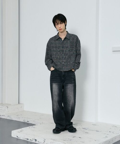 LXT（エルエックスティー）の「ワイドシロスパンウォッシュドデニムパンツ【ブラック】（デニムパンツ・レディース・その他・SMALL/MEDIUM/LARGE/X-LARGE/XX-LARGE/XXX-LARGE）」の9枚目の写真