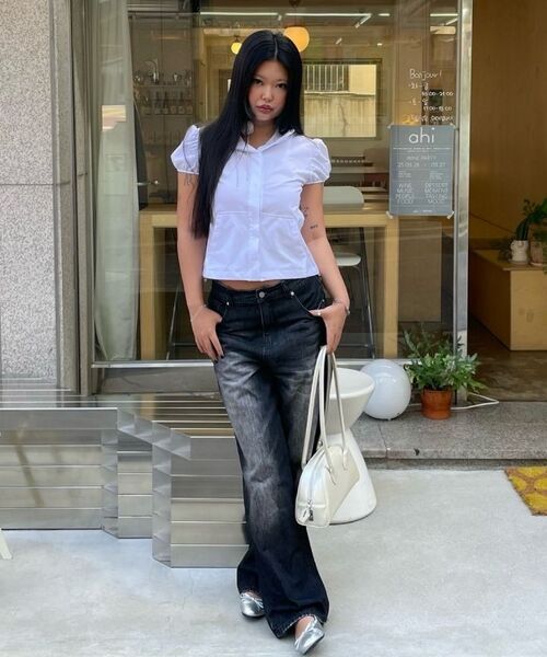 LXT（エルエックスティー）の「ワイドシロスパンウォッシュドデニムパンツ【ブラック】（デニムパンツ・レディース・その他・SMALL/MEDIUM/LARGE/X-LARGE/XX-LARGE/XXX-LARGE）」の12枚目の写真