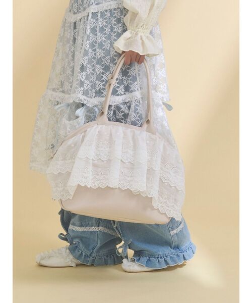 merry jenny（メリージェニー）の「クリームボストンバッグ（ボストンバッグ・レディース・ベージュ/アイボリー・FREE）」の16枚目の写真